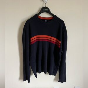 VTG Gap Y2K Heavyweight Thick Cotton Ski Vibes Pullover Sweater Navy Mens Sz XXL
